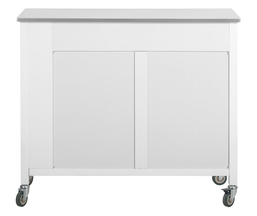SoBuy kuhinjski voziček, kuhinjski voziček na kolesih, kuhinjsko omarico FKW108-W - 14