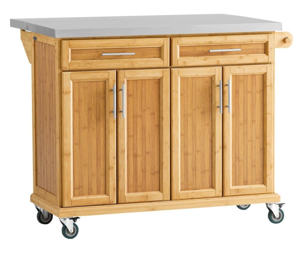 SoBuy кухненска количка, кухненска количка на колела, кухненски шкаф FKW69-N - 10