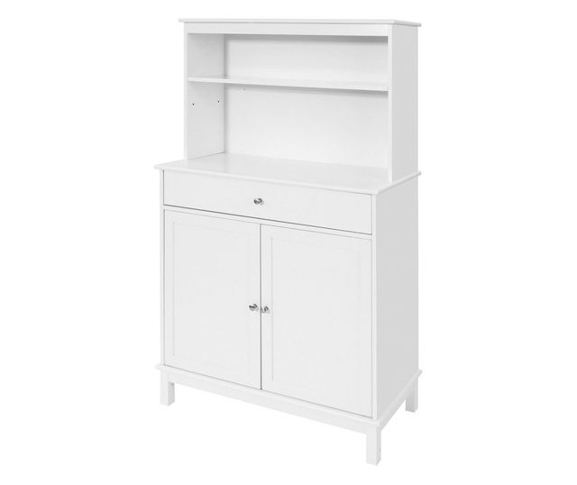 SoBuy FSB26-W Kuchyňská skříňka Kuchyňská police Příborník Boční skříňka Bílá 90x148x40cm