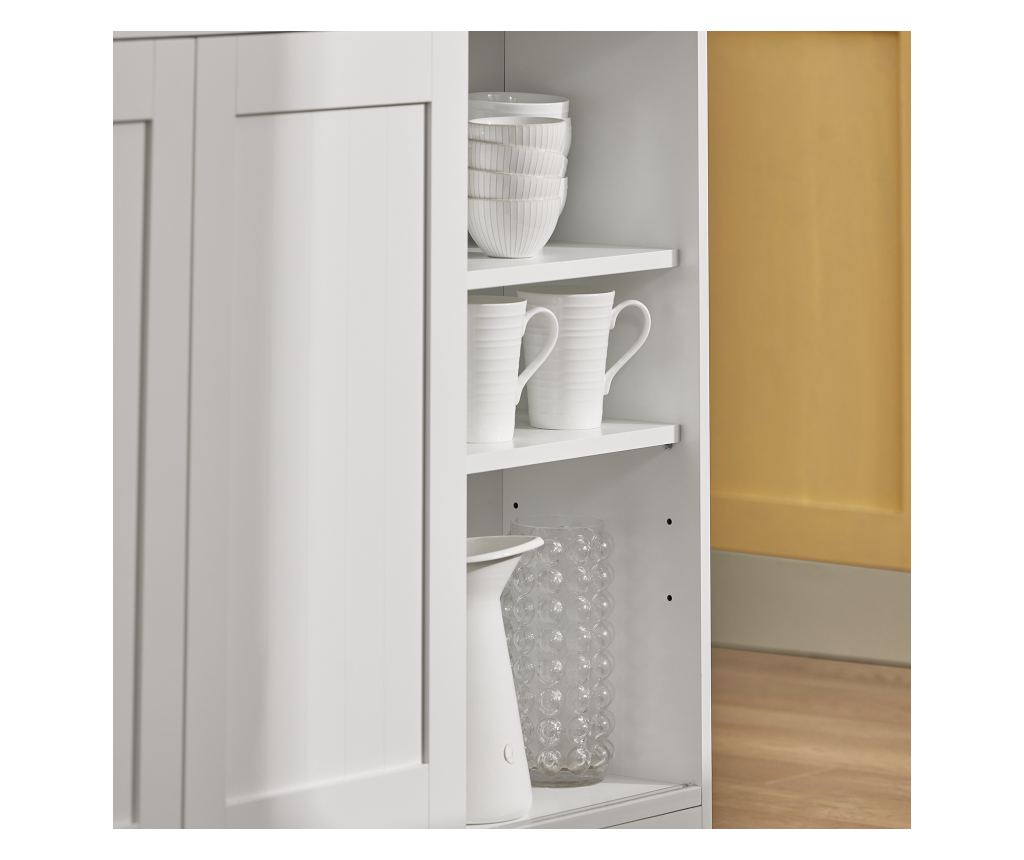 SoBuy βοηθητικά έπιπλα κουζίνασ, υπουργικό συμβούλιο με τροχούς, ραφια για φουρνο μικροκυματων FSB36-WN - 17