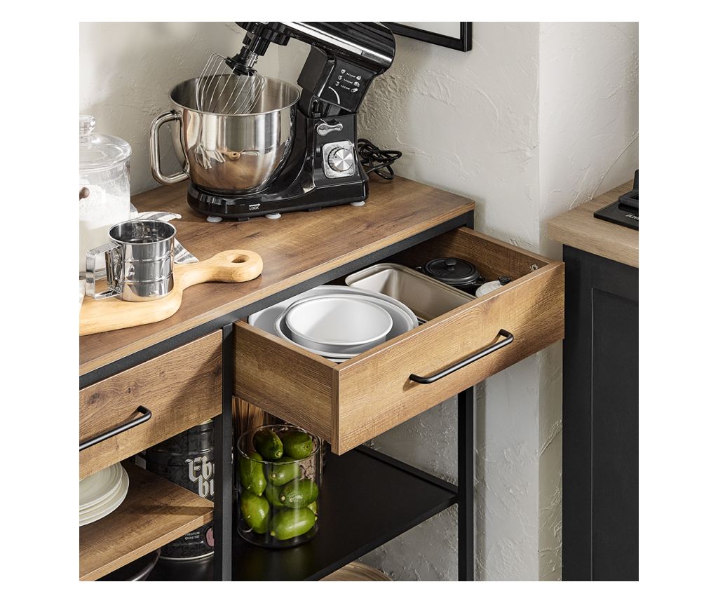 SoBuy βοηθητικά έπιπλα κουζίνασ, υπουργικό συμβούλιο με τροχούς, ραφια για φουρνο μικροκυματων FSB85-PF - 14