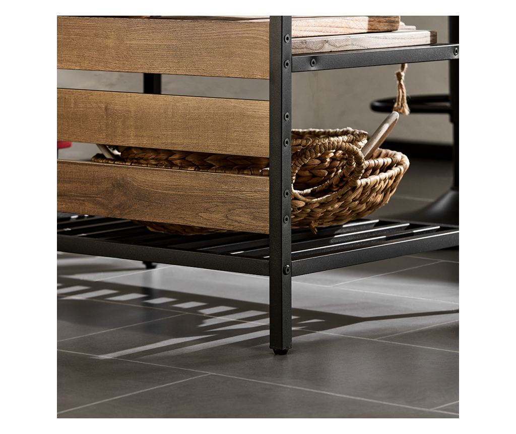 SoBuy βοηθητικά έπιπλα κουζίνασ, υπουργικό συμβούλιο με τροχούς, ραφια για φουρνο μικροκυματων FSB85-PF - 17