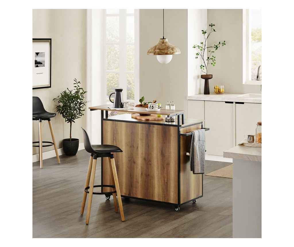 SoBuy ilot central cuisine, kuhinjski otok, kuhinjski otok na kolesih KNL02-PF - 19