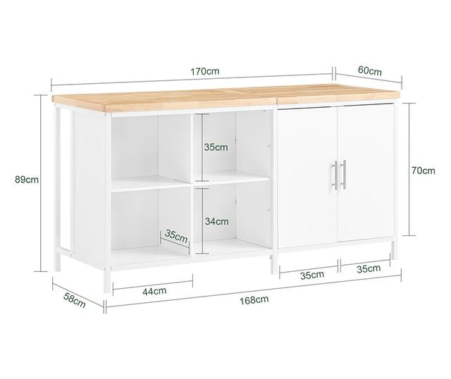 SoBuy a dezerta, bucătărie, bucătărie mobilă KNL09-WN