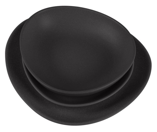 Σετ πιάτων 18 τεμαχίων Matte Black Berlinger Haus BH 10021