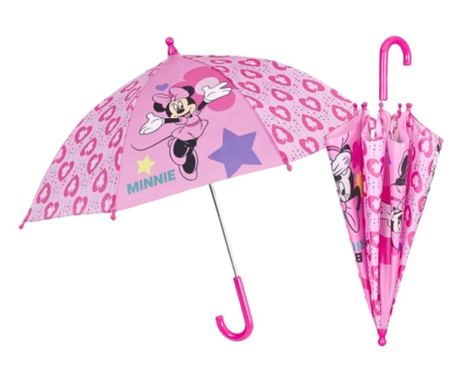 Rózsaszín esernyő, Perletti, Minnie Mouse, 45 cm, Minnie kollekció