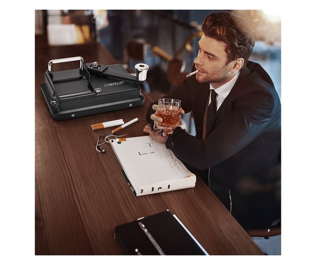 Ръчна Машина За Рулене На Цигари CYBERDUST, Прецизен Инжектор За Тютюн, Yдобна Дръжка, Регулируем Дължина На Цигара, Анти-Хлъзга