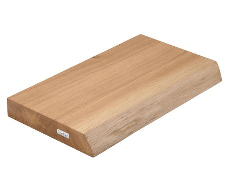 Polica od punog hrasta - prirodni rubovi 40x22x4 cm