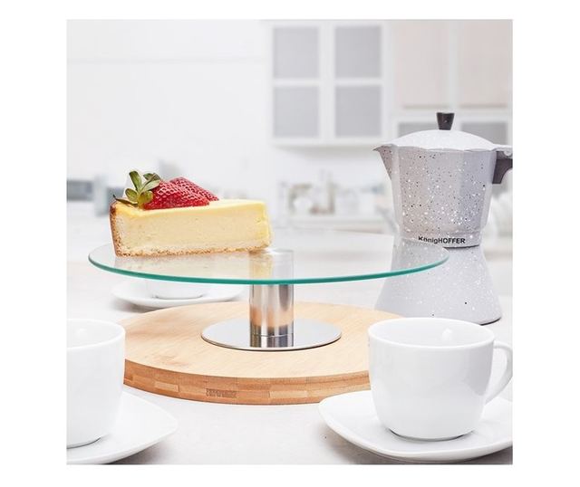 Platou servire tort Tadar, sticla, 30 cm, 108051