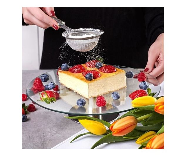 Platou servire tort Tadar, sticla, 30 cm, 108051