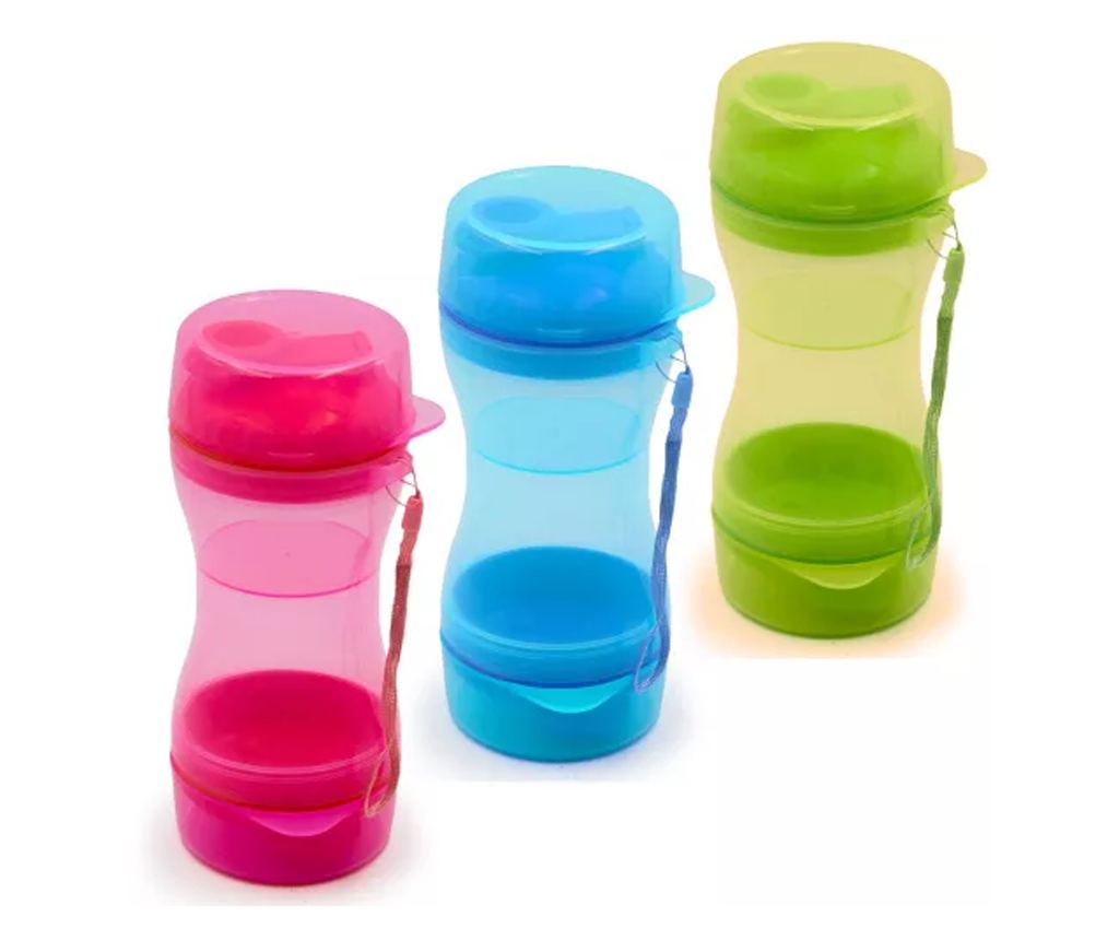 Utazós kulacs ,itató és etető tál kutyának 330ml - 3