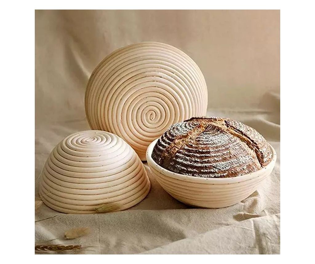 Rattan Szakajtó  Kenyér Kelesztőtál Kerek, 25*8 cm - 6