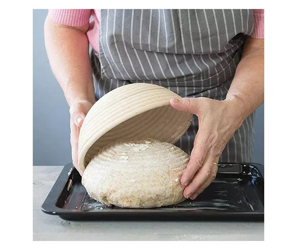 Rattan Szakajtó  Kenyér Kelesztőtál Kerek, 25*8 cm - 7
