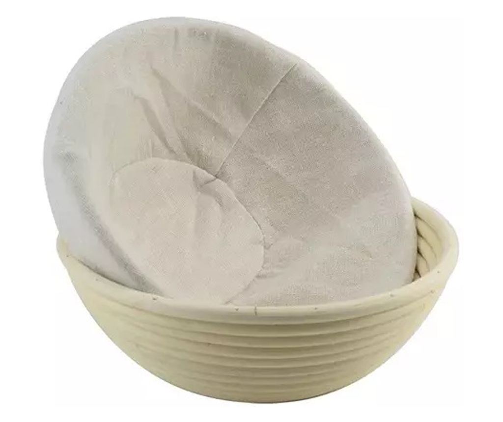Rattan Szakajtó  Kenyér Kelesztőtál Kerek, 25*8 cm - 8