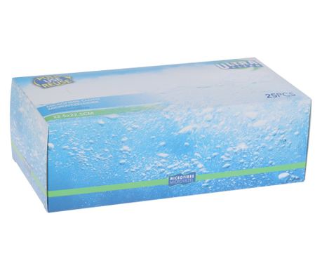 Σετ 25 υφάσματα Excellent Houseware, microfiber, 25,5x25,5 cm, μπλε