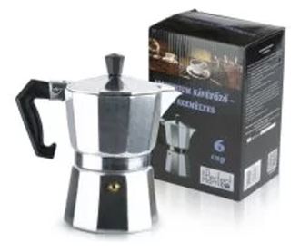 Cafetieră moka din aluminiu pentru 6 persoane (în cutie cadou)