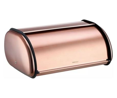 Kinghoff KH 1870 Κουτί Ψωμιού, 44 cm, Ελαφριά και Ανθεκτική Κατασκευή, Ατσάλι, Ροζ Χρυσό