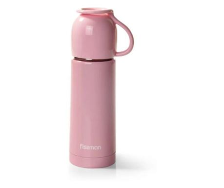Fissman bébi termosz, rozsdamentes acél/ABS, 350 ml, rózsaszínű