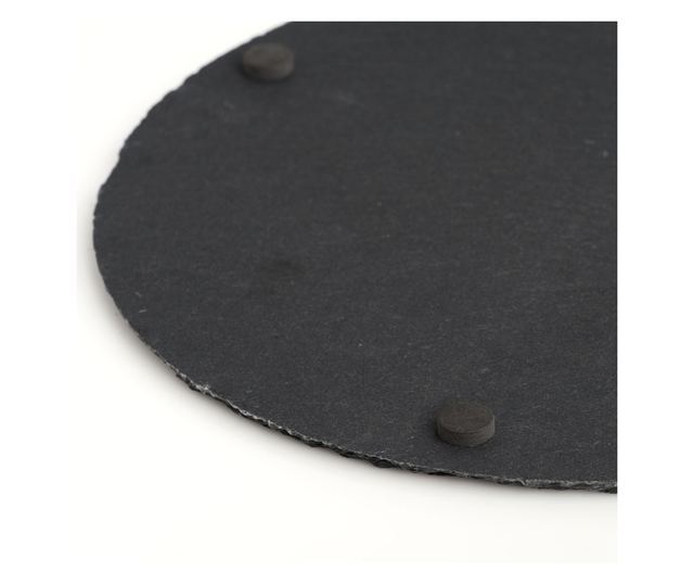 Zeller tálalótányér, pala, 30x0,4-0,6 cm, fekete
