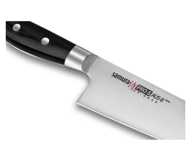 Samura PRO-S séf kés, AUS 8 acél, 20 cm, ezüst/fekete