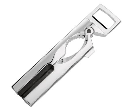 Spărgător nuci/desfacator sticle Stellar Chrome, aliaj de zinc, 17 cm, argintiu/negru