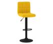 Barski stoli, 2 kosa, gorčično rumena, žamet