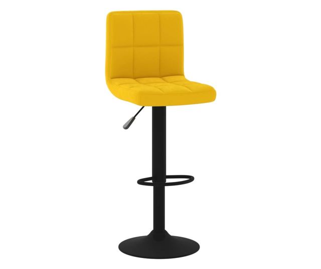 Barski stoli, 2 kosa, gorčično rumena, žamet