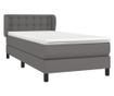 Боксспринг легло с матрак, сиво, 90x190 см, изкуствена кожа thumbnail 3