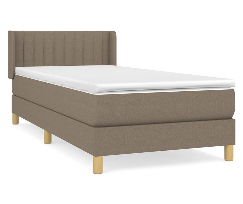 Szezlong z materacem, taupe grey, 100x200 cm, tekstylny - 2