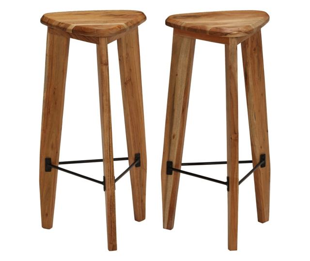 Barski stoli, 2 kosa, trden akacijev les