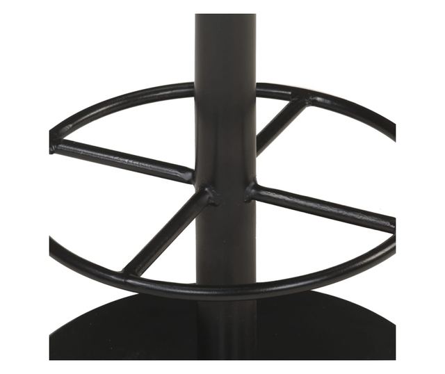 Barski stol, starana siva, pravo usnje