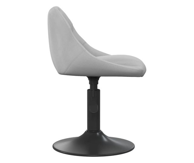 Vrtljivi jedilni stoli 6 kosov svetlo sivo blago