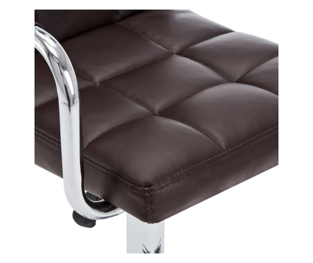 Barski stoli, 2 kosa, rjavi, umetno usnje