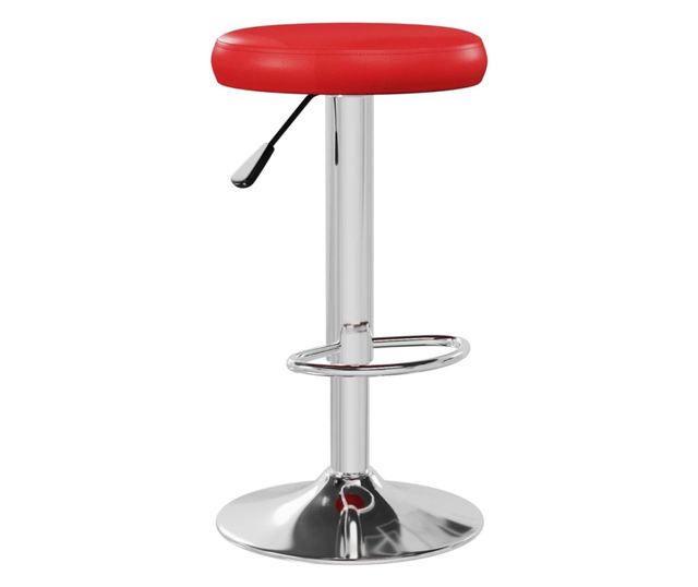 Barski stoli, 2 kosa, rdeče, umetno usnje