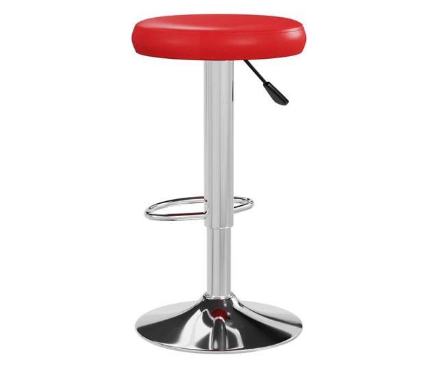 Barski stoli, 2 kosa, rdeče, umetno usnje