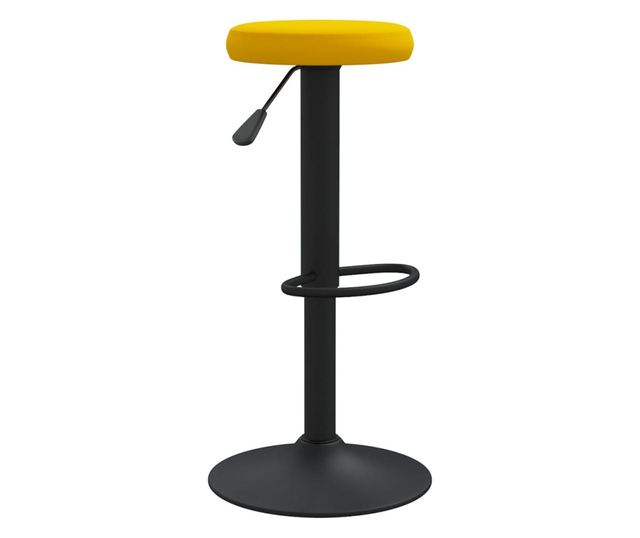 Barski stoli, 2 kosa, gorčično rumena, žamet