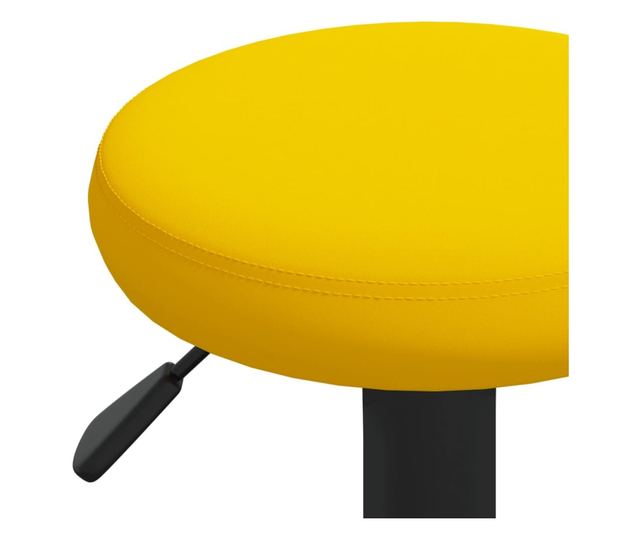 Barski stoli, 2 kosa, gorčično rumena, žamet