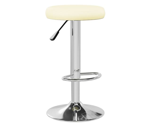 Barski stoli, 2 kosa, kremni, umetno usnje