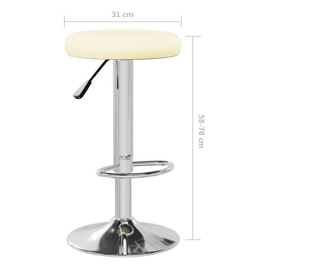 Barski stoli, 2 kosa, kremni, umetno usnje