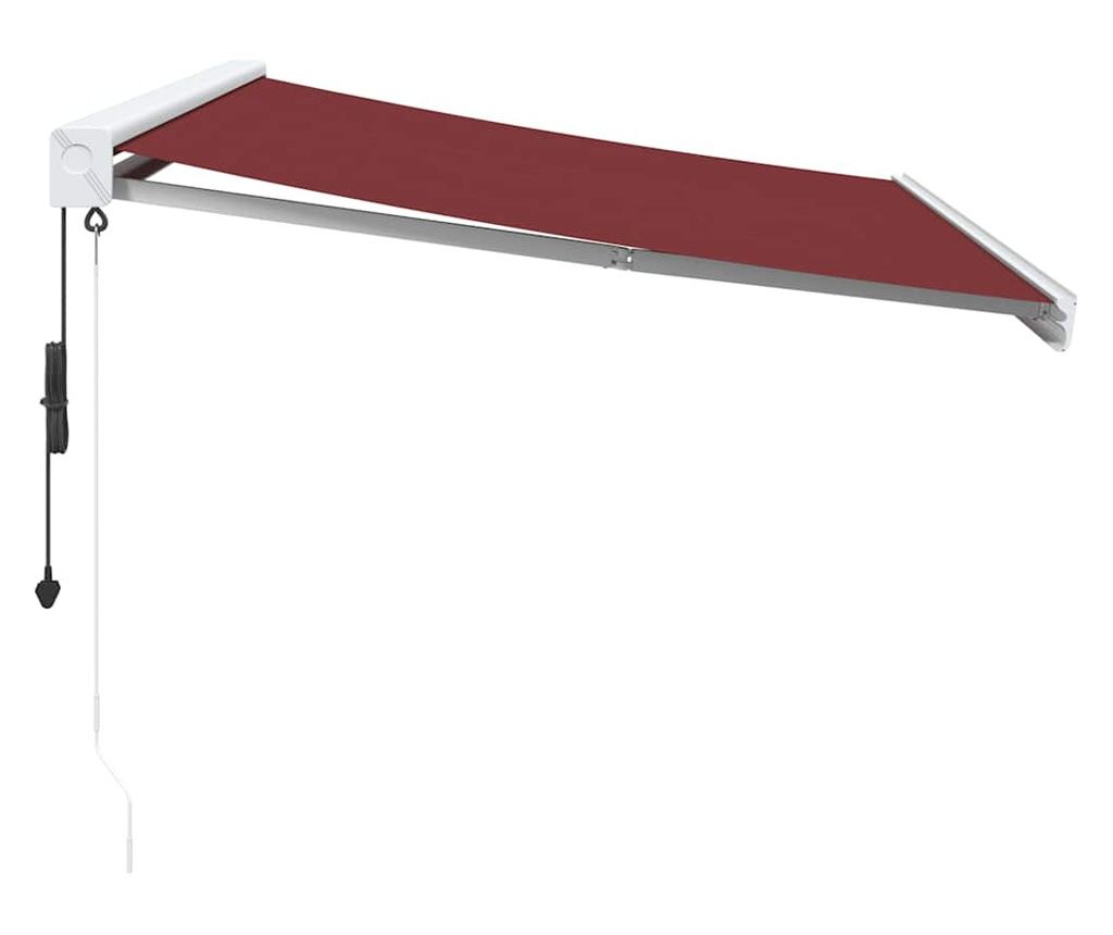 Автоматична прибираща се тента, бордо, 350x250 см - 4