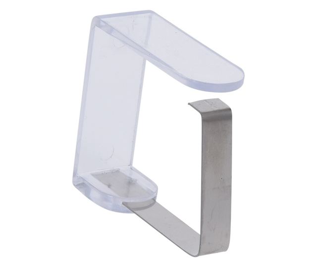 Σετ 8 κλιπ τραπεζιού Excellent Houseware, πλαστικό, 5x4 cm, διάφανο