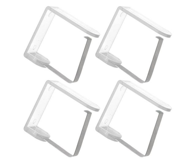 Σετ 8 κλιπ τραπεζιού Excellent Houseware, πλαστικό, 5x4 cm, διάφανο