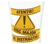 Pahar pentru shot, 7cm, cu mesajul Atenție! Risc major de distracție!