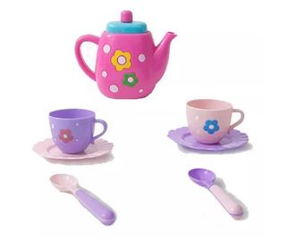 Manyuk Toys 686A Virágmintás teakészlet - Színes