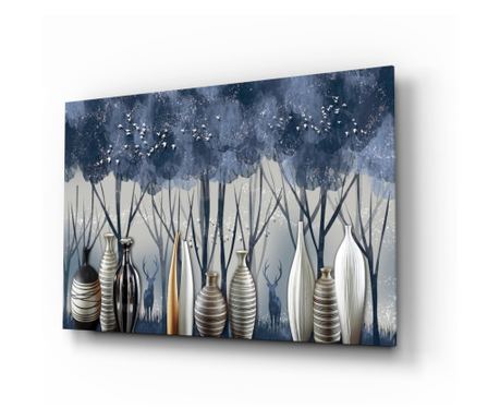 Tablou din sticla securizata Vases and Trees  72 x 46 cm