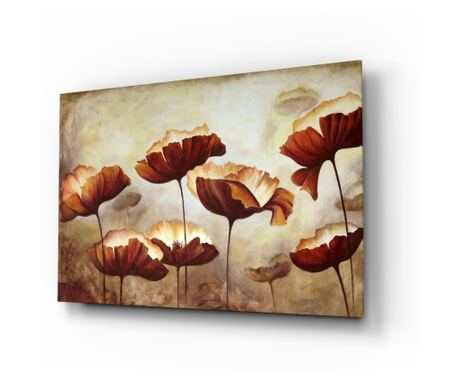 Tablou din sticla securizata, Poppy  72 x 46 cm