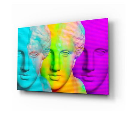 Ζωγραφική σε γυαλί ασφαλείας, Colorful Statues  72 x 46 cm