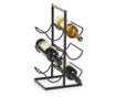 Suport 6 sticle vin Zeller, metal, 23.5x20x46 cm, negru