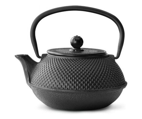 Bili-Oriental teáskanna, öntöttvas, 14x10 cm, 1,2 l, fekete