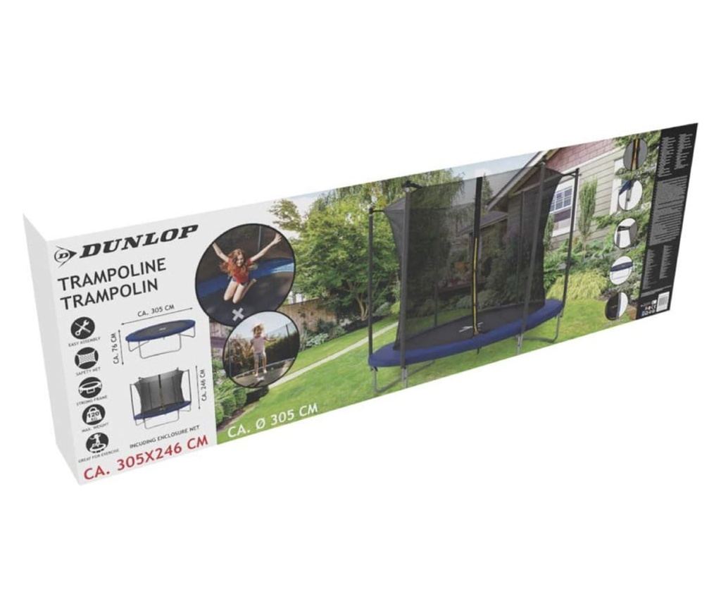 Trambulina cu plasa de siguranta Dunlop 305x76 cm - 6
